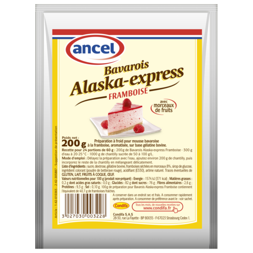Bavarois alaska express framboise ancel - Condifa