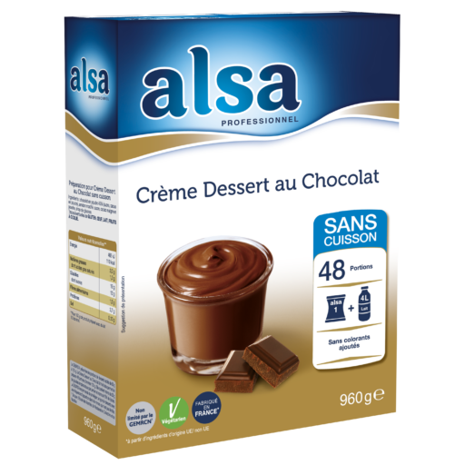 CRÈME DESSERT AU CHOCOLAT À FROID - alsa Professionnel
