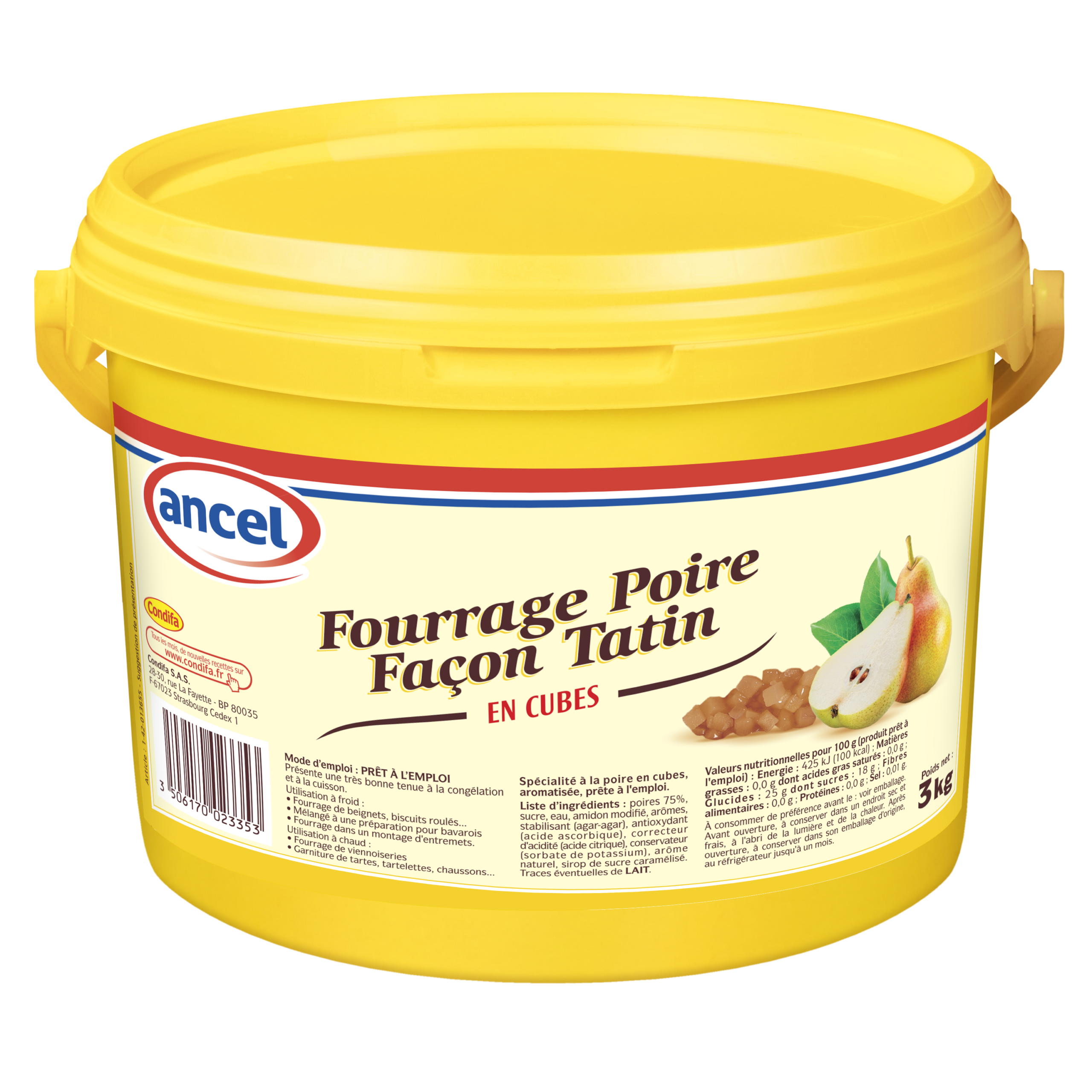 Fourrage poire tatin Ancel