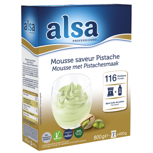 Mousse pistache alsa professionel