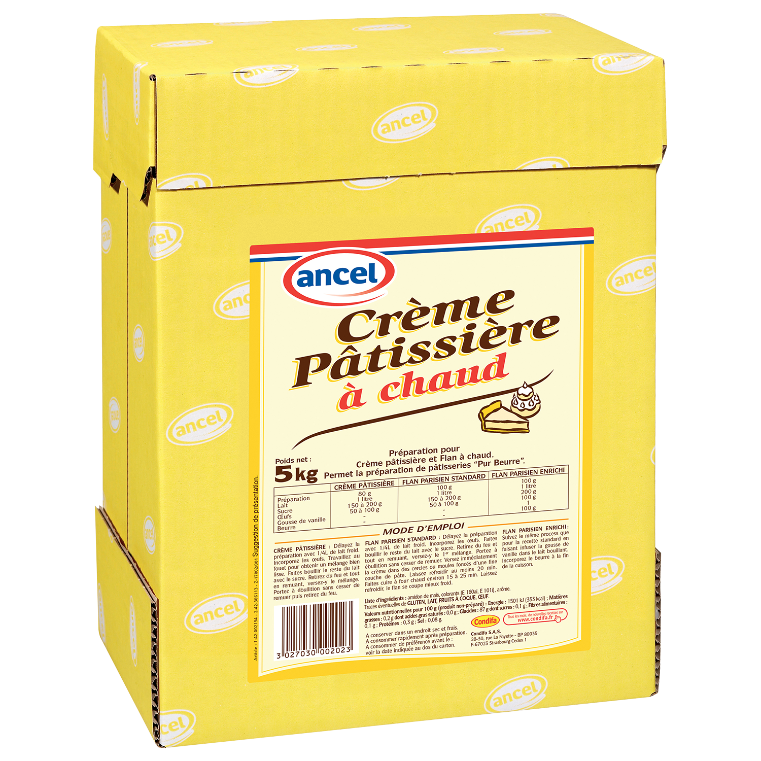 Crème pâtissière à chaud ancel - Condifa
