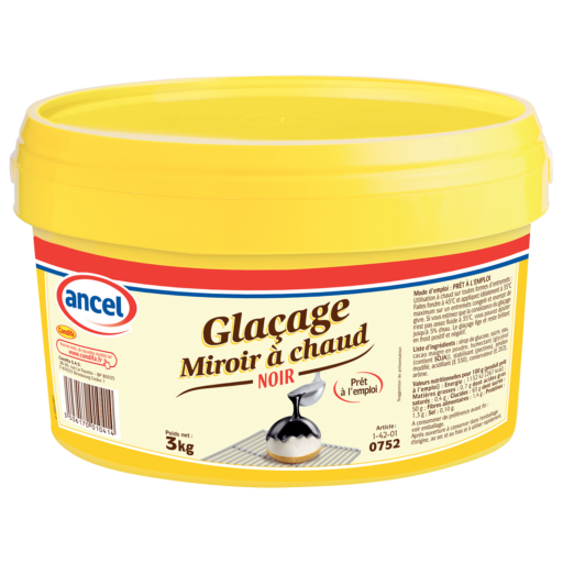 Glaçage miroir à chaud noir ancel - Condifa