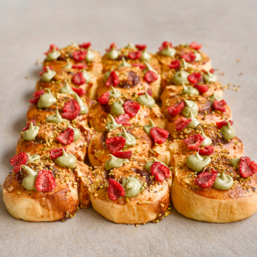Brioche framboise pistache