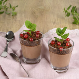 Pot de Crème au Chocolat & Groseilles