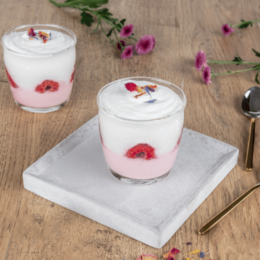 Verrines Litchi-Framboise et Coco - alsa professionnel