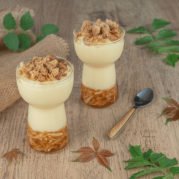 Verrines Pomme-Crumble et Sirop d'Erable alsa Professionnel